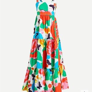 J.Crew Ratti floral maxi tiered dress- Size 8